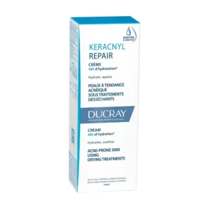Ducray — Crème visage compensatrice du dessèchement cutané induit par un traitement anti-acnéique oral — Keracnyl Repair Crème – Image 3