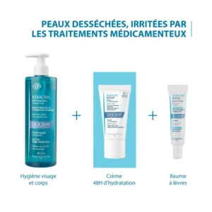 Ducray — Crème visage compensatrice du dessèchement cutané induit par un traitement anti-acnéique oral — Keracnyl Repair Crème – Image 8