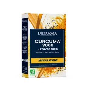 DIETAROMA Curcuma 9000 + Poivre noir bio 60 capsules – Image 1