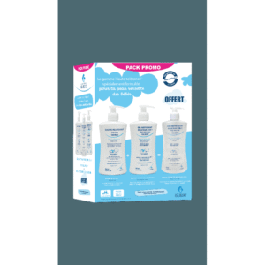 GILBERT PACK  GEL NETTOYANT 400 ML+BAUME RELIPIDANT 400 ML = EAU NETTOYANT OFFERT – Image 1