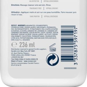 CERAVE GEL MOUSSANT PEAUX NORMALES A GRASSES 236 ML – Image 3
