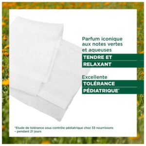 KLORANE BEBE LINGETTES NETTOYANTES POUR LE CHANGE BOITE DE 70 – Image 3