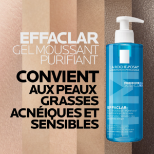 LA ROCHE POSAY EFFACLAR GEL MOUSSANT PURIFIANT PEAUX SENSIBLES GRASSES 400 ML – Image 4