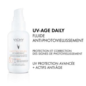 VICHY CAPITAL SOLEIL UV AGE DAILY SPF 50 FLUIDE ANTI PHOTOVIEILLISSEMENT 40 ML – Image 10