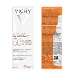 VICHY CAPITAL SOLEIL UV AGE DAILY SPF 50 FLUIDE ANTI PHOTOVIEILLISSEMENT 40 ML – Image 6